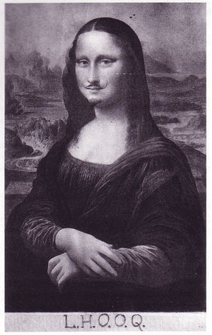  Duchamp, M. (1919). L.H.O.O.Q. Image from [Wikipedia](http://en.wikipedia.org/wiki/File:Marcel_Duchamp_Mona_Lisa_LHOOQ.jpg).