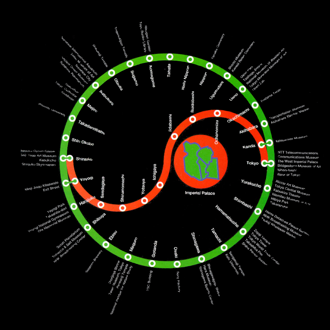  Wurman's design for the Tokyo subway map
