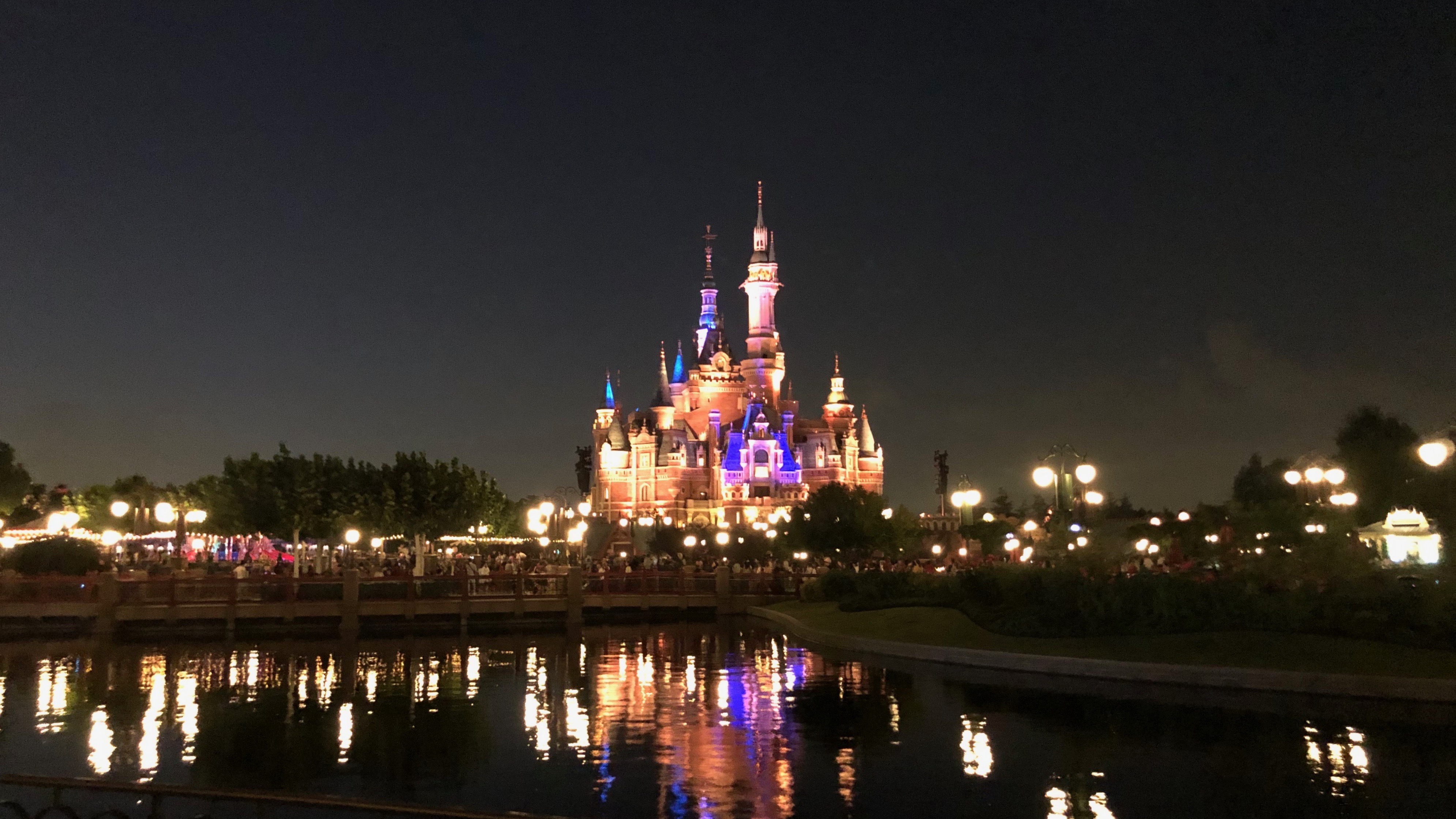 Enchanted Storybook Castle in the center of Shanghai Disneyland.