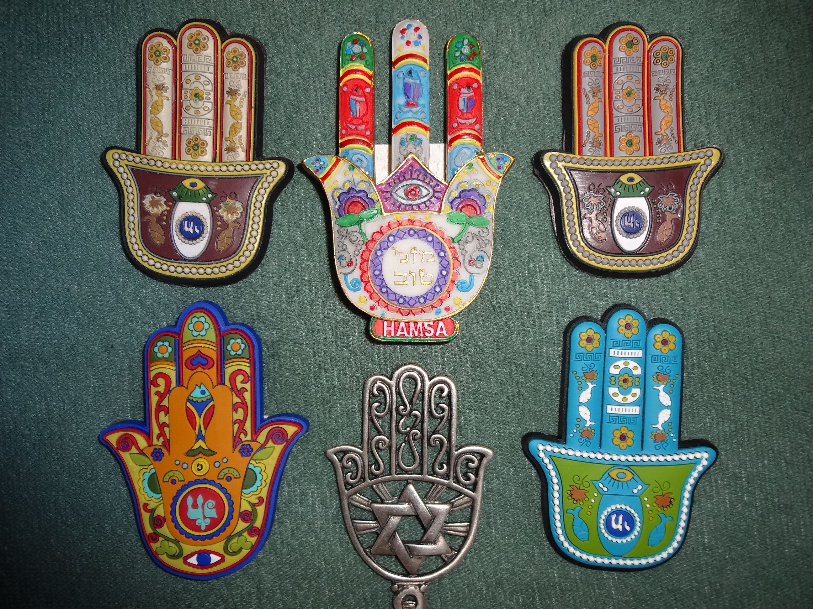 Khamsa talismans (Photo by Bluewind - Own work, CC BY-SA 3.0)
