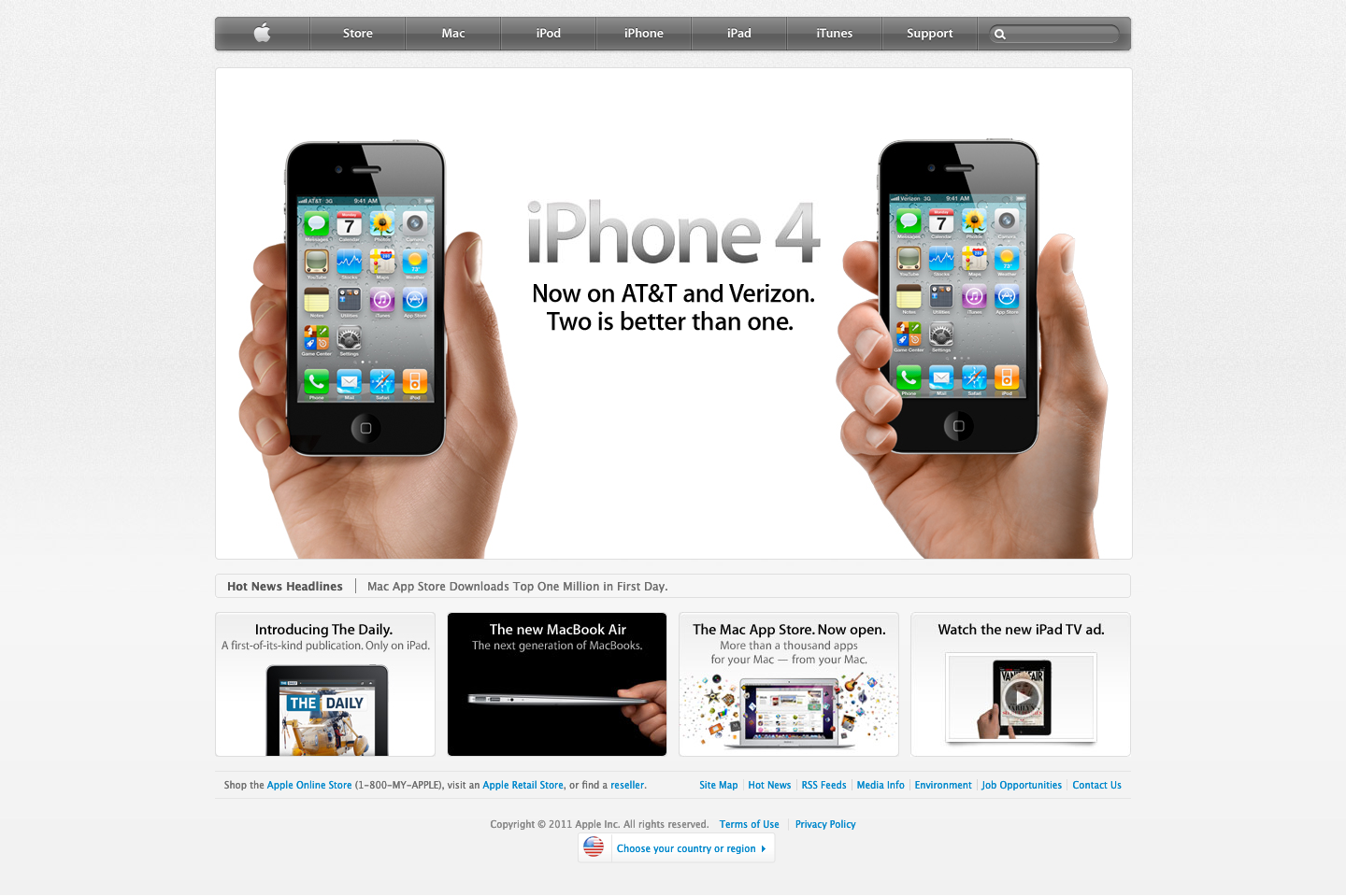 apple.com in 2011