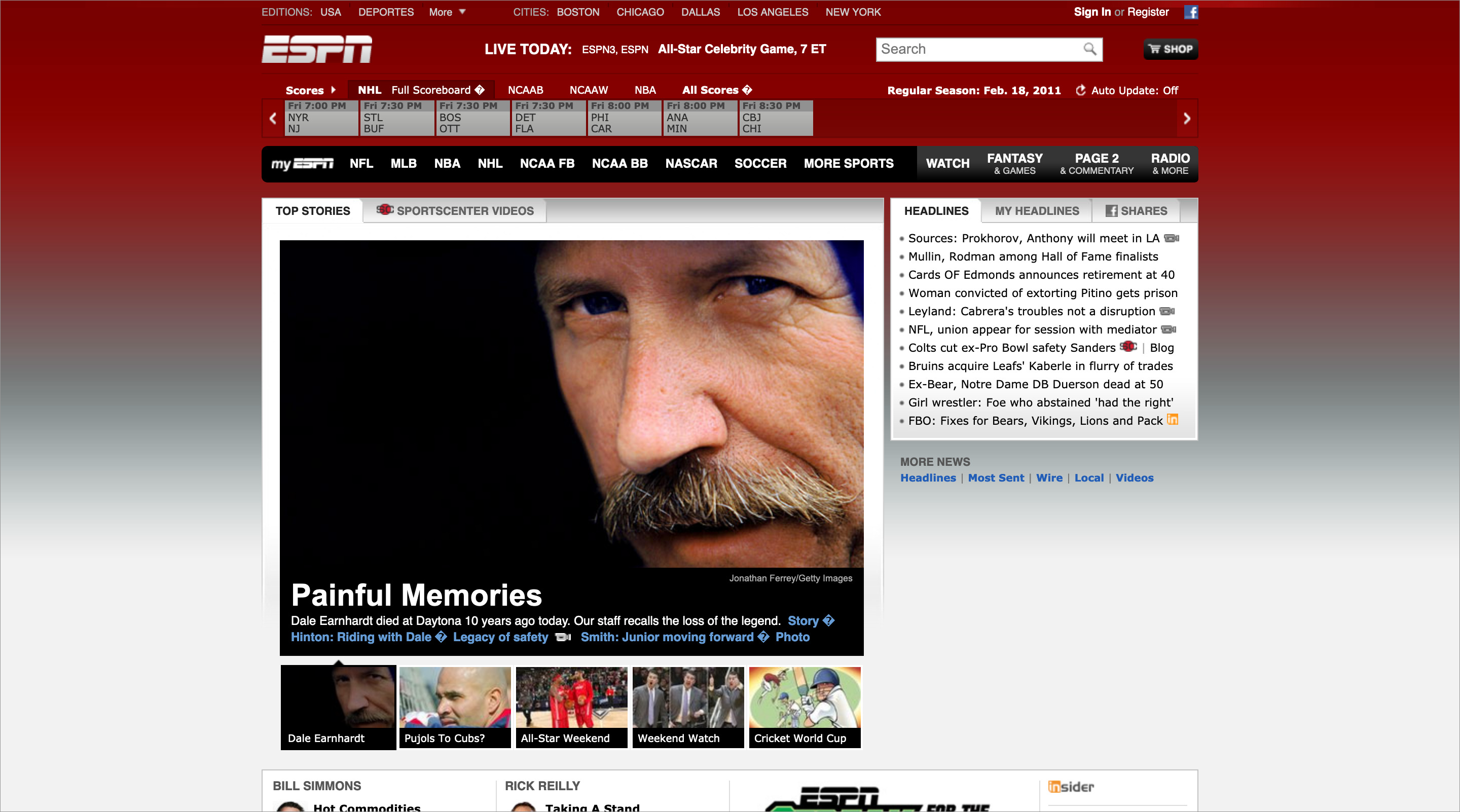espn.com in 2011