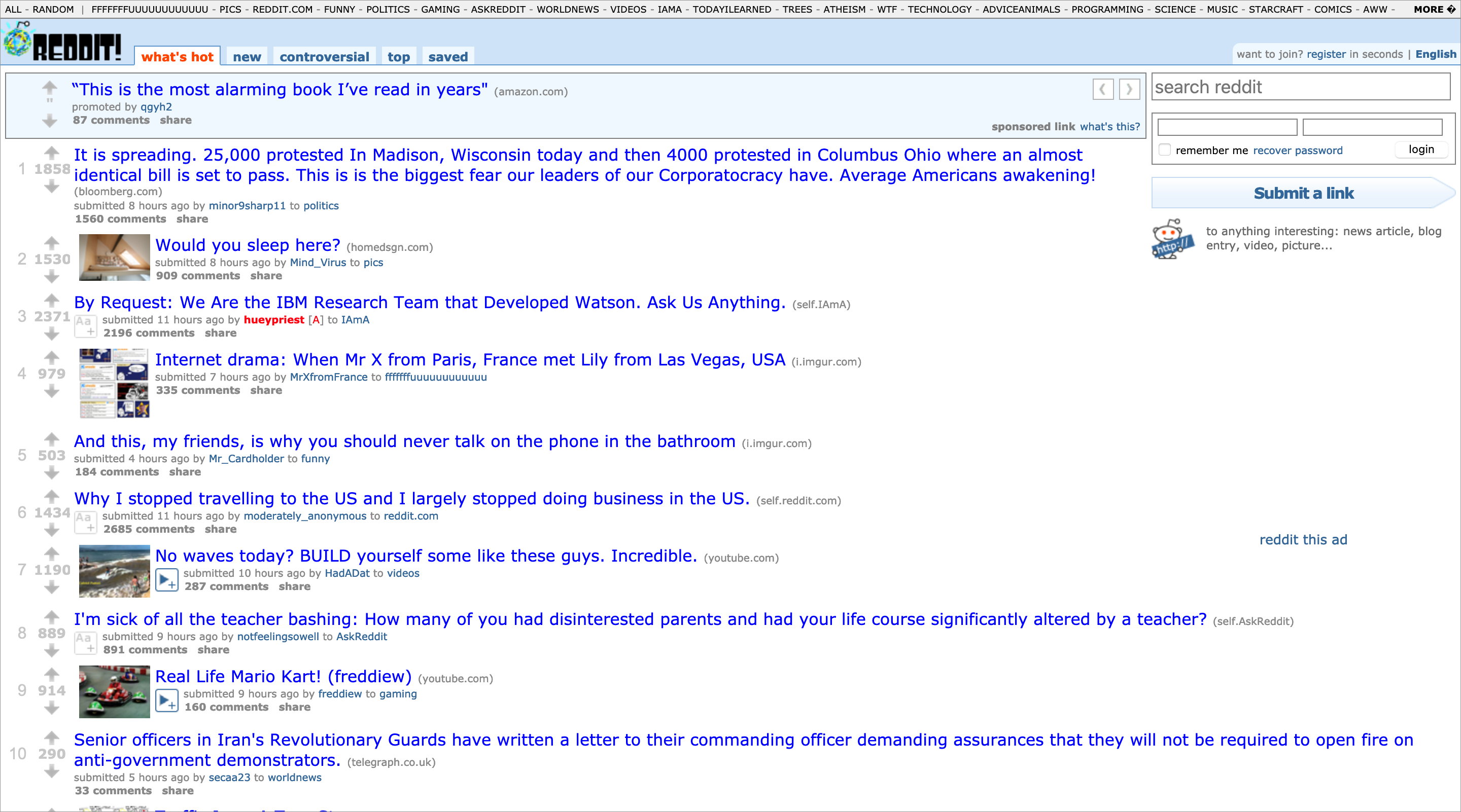 reddit.com in 2011