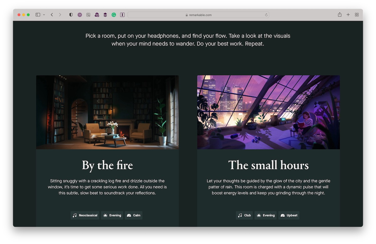 reMarkable's _Room to Think_ web page